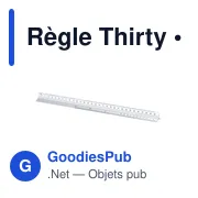 Règle triangulaire personnalisable en aluminium avec logo - Règle Thirty - Miniature 1