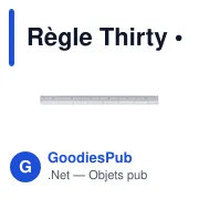 Règle triangulaire personnalisable en aluminium avec logo - Règle Thirty - Miniature 2