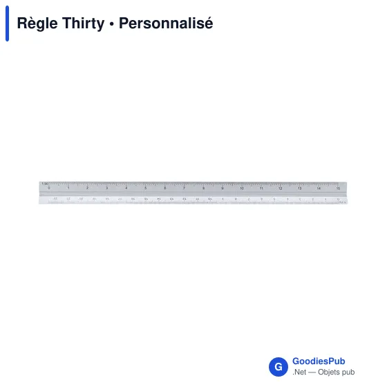 Règle triangulaire personnalisable en aluminium avec logo - Règle Thirty - Image 3