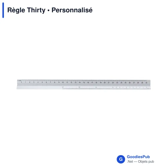 Règle triangulaire personnalisable en aluminium avec logo - Règle Thirty - Image 4