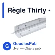 Règle triangulaire personnalisable en aluminium avec logo - Règle Thirty - Miniature 5