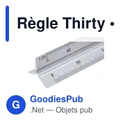 Règle triangulaire personnalisable en aluminium avec logo - Règle Thirty - Miniature 6
