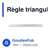 Règle triangulaire en aluminium de 30 cm Tavi - Miniature 1