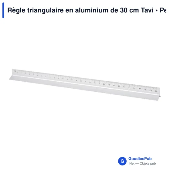 Règle triangulaire en aluminium de 30 cm Tavi - Image 2