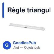 Règle triangulaire en aluminium de 30 cm Tavi - Miniature 3