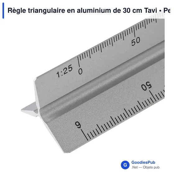 Règle triangulaire en aluminium de 30 cm Tavi - Image 6
