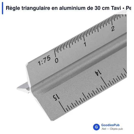 Règle triangulaire en aluminium de 30 cm Tavi - Image 7