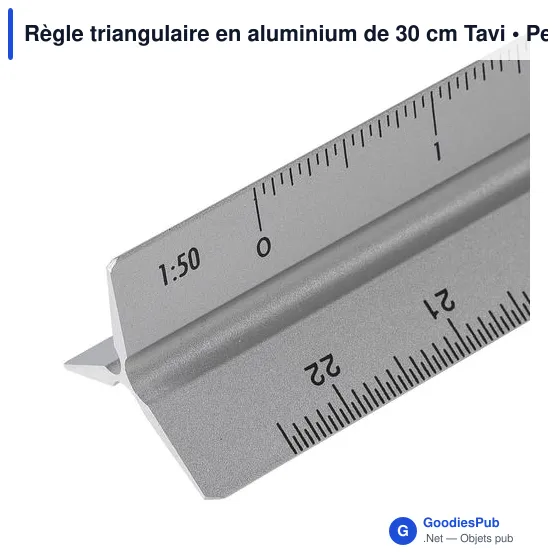 Règle triangulaire en aluminium de 30 cm Tavi - Image 10