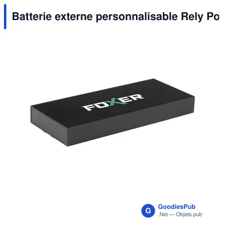 Batterie externe personnalisable Rely Powerbank 10000 avec logo