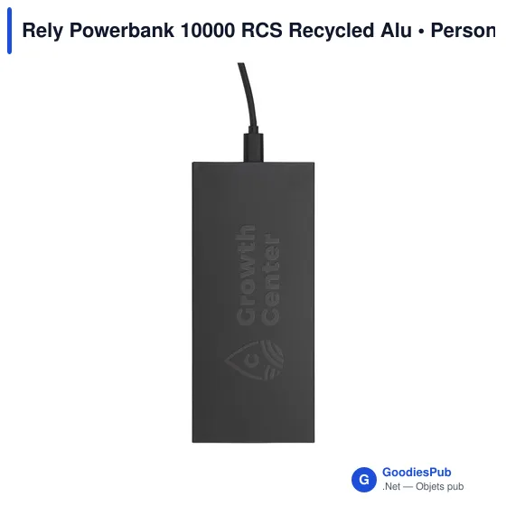 Batterie externe personnalisable Rely Powerbank 10000 avec logo - Image 3