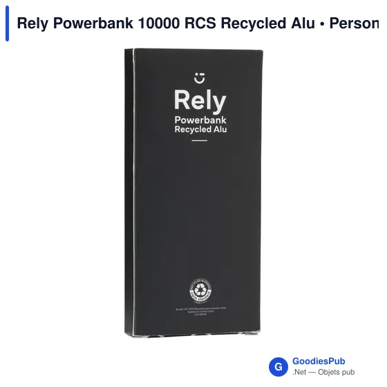 Batterie externe personnalisable Rely Powerbank 10000 avec logo - Image 5