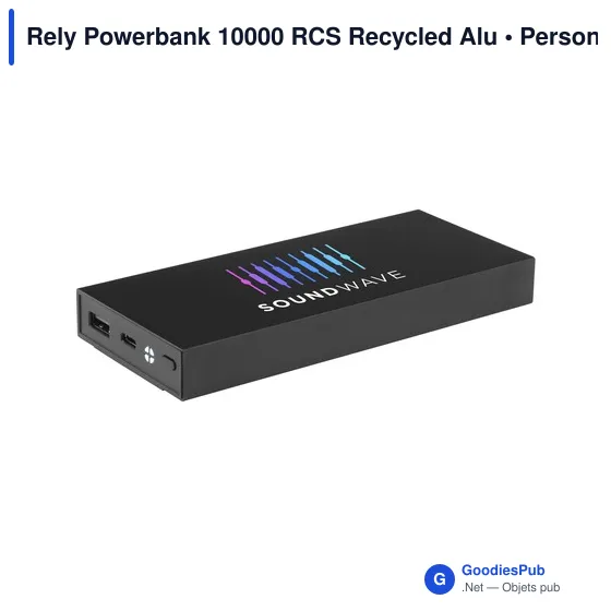 Batterie externe personnalisable Rely Powerbank 10000 avec logo - Image 8