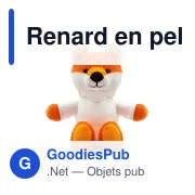Renard en peluche RPET | Sneeky - Miniature 3
