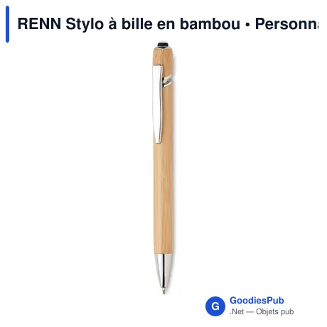 RENN Stylo à bille en bambou