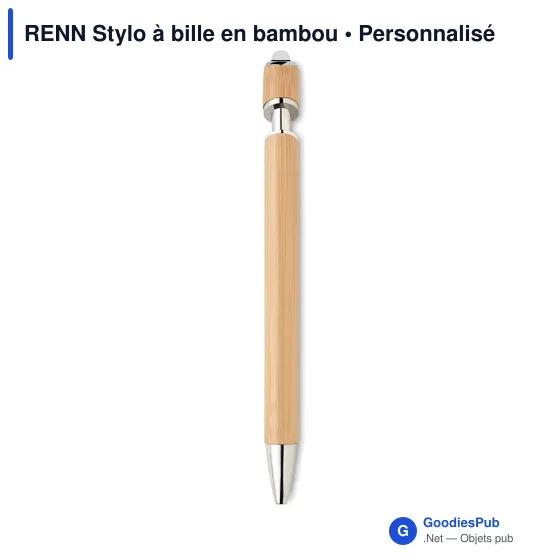 RENN Stylo à bille en bambou - Image 2