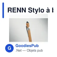 RENN Stylo à bille en bambou - Miniature 3