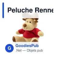 Peluche Renne personnalisable avec logo - Comet Red - Miniature 1