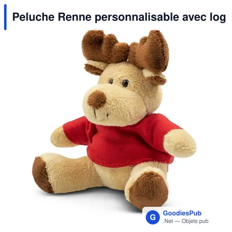 Peluche Renne personnalisable avec logo - Comet Red