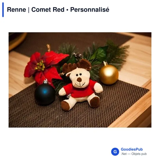 Peluche Renne personnalisable avec logo - Comet Red - Image 2