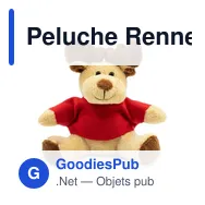Peluche Renne personnalisable avec logo - Comet Red - Miniature 3