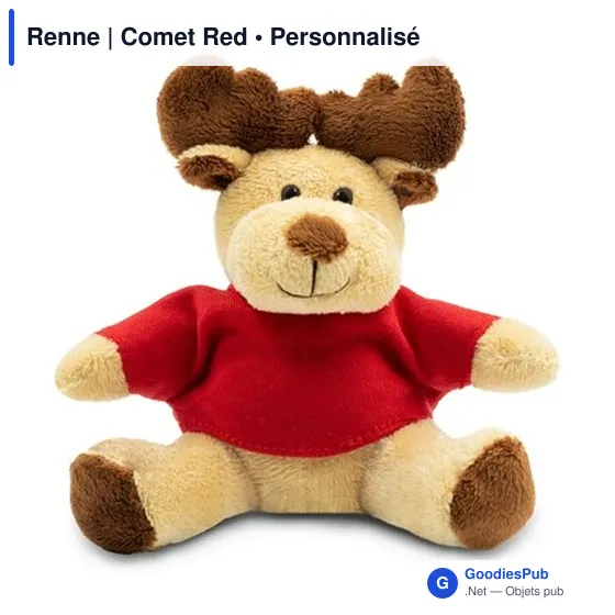Peluche Renne personnalisable avec logo - Comet Red - Image 3