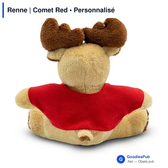 Peluche Renne personnalisable avec logo - Comet Red - Image 4