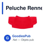 Peluche Renne personnalisable avec logo - Comet Red - Miniature 5