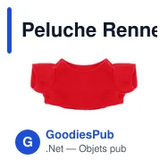 Peluche Renne personnalisable avec logo - Comet Red - Miniature 6
