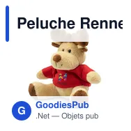 Peluche Renne personnalisable avec logo - Comet Red - Miniature 7
