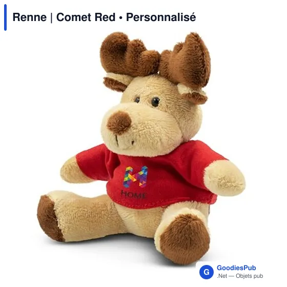 Peluche Renne personnalisable avec logo - Comet Red - Image 7