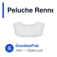 Peluche Renne personnalisable avec T-shirt pour logo - Comet White - Miniature 5