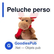 Peluche personnalisable Renne avec logo - Archie - Miniature 1