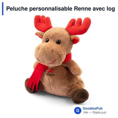Peluche personnalisable Renne avec logo - Archie