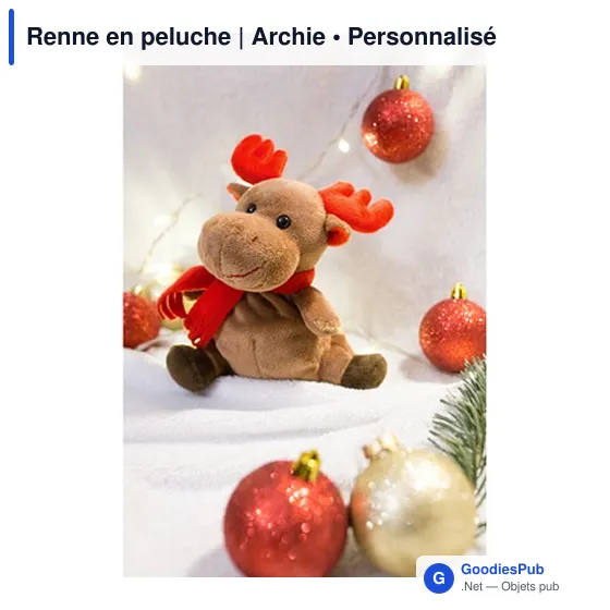 Peluche personnalisable Renne avec logo - Archie - Image 2