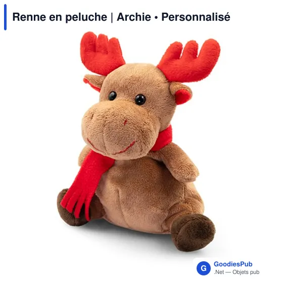 Peluche personnalisable Renne avec logo - Archie - Image 3