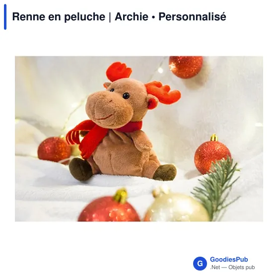 Peluche personnalisable Renne avec logo - Archie - Image 7