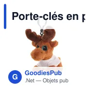 Porte-clés en peluche personnalisable avec logo - Renne Enni - Miniature 6