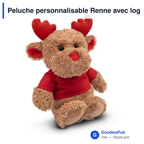 Peluche personnalisable Renne avec logo - Lupee