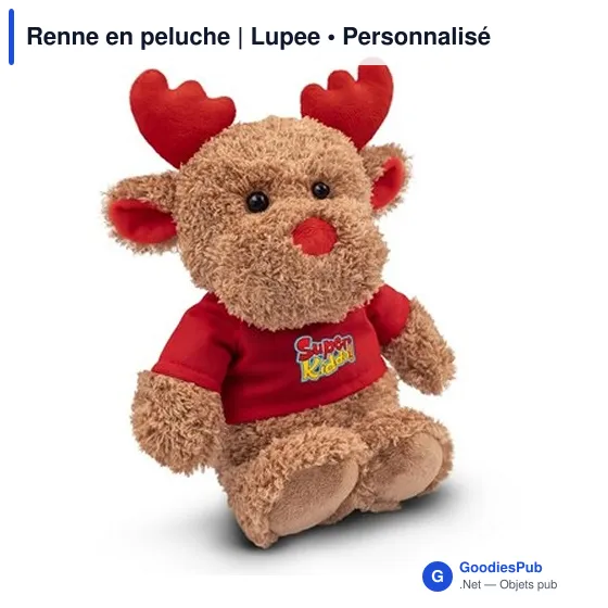 Peluche personnalisable Renne avec logo - Lupee - Image 11