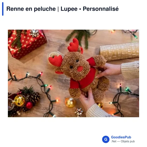 Peluche personnalisable Renne avec logo - Lupee - Image 3