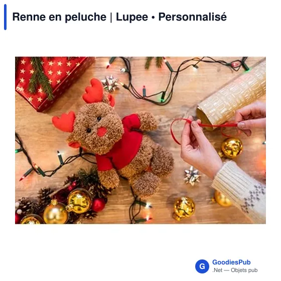 Peluche personnalisable Renne avec logo - Lupee - Image 4