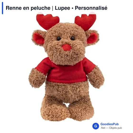 Peluche personnalisable Renne avec logo - Lupee - Image 6