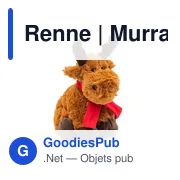Peluche Renne personnalisable avec logo - Murray - Miniature 1