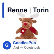 Peluche Renne personnalisable avec logo - Torin - Miniature 3