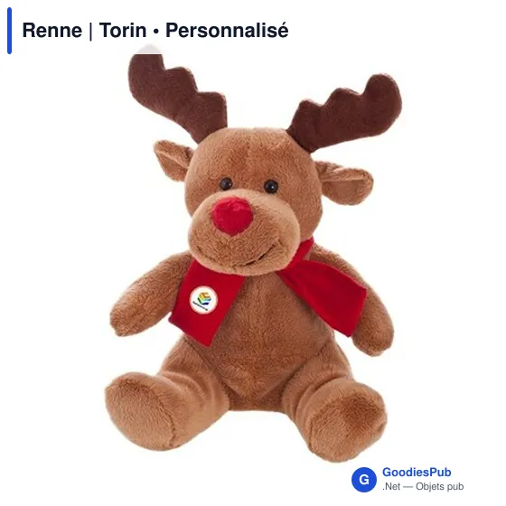 Peluche Renne personnalisable avec logo - Torin - Image 3
