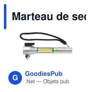 Marteau de secours personnalisable RescueHammer COB avec logo - Miniature 5