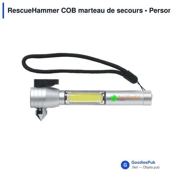 Marteau de secours personnalisable RescueHammer COB avec logo - Image 5