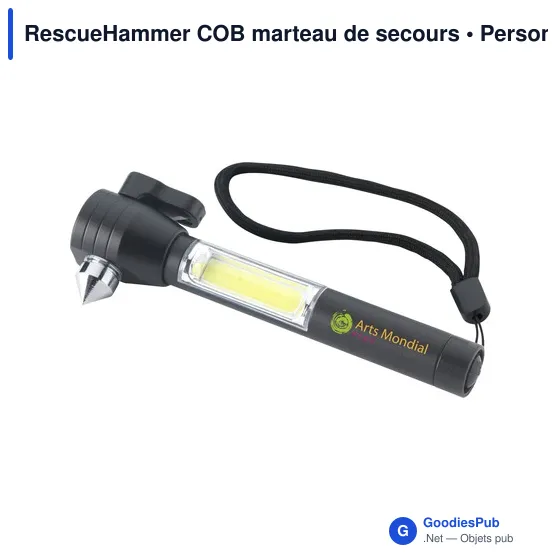 Marteau de secours personnalisable RescueHammer COB avec logo - Image 9