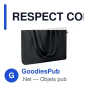 RESPECT COLOURED Sac toile recyclée 280 gr/m ² - Miniature 1