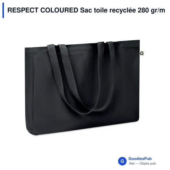 RESPECT COLOURED Sac toile recyclée 280 gr/m ² - Image 1
